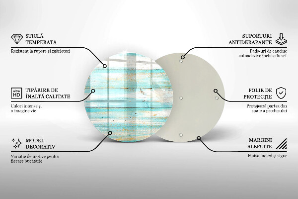 Glas Ceranfeldabdeckung Vintage-Holzbretter