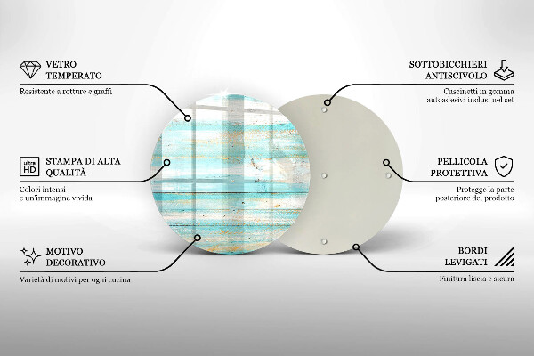 Glas Ceranfeldabdeckung Vintage-Holzbretter