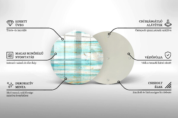 Glas Ceranfeldabdeckung Vintage-Holzbretter