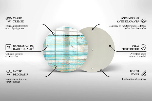 Glas Ceranfeldabdeckung Vintage-Holzbretter