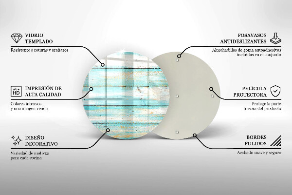 Glas Ceranfeldabdeckung Vintage-Holzbretter