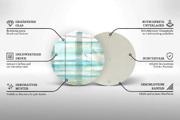Glas Ceranfeldabdeckung Vintage-Holzbretter