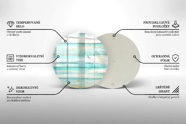 Glas Ceranfeldabdeckung Vintage-Holzbretter