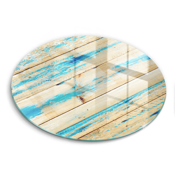 Glas Ceranfeldabdeckung Retro-Holzbretter