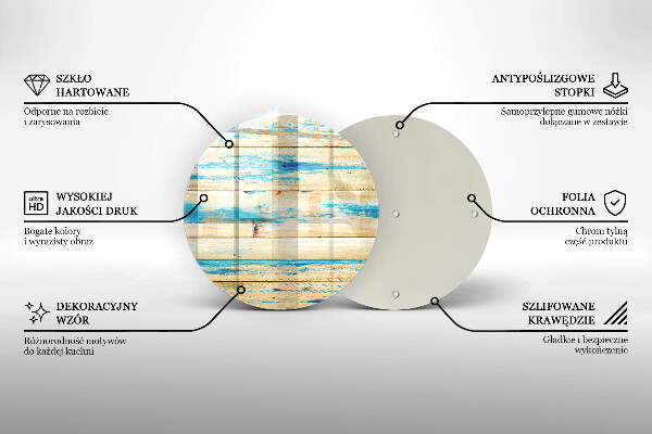 Glas Ceranfeldabdeckung Retro-Holzbretter