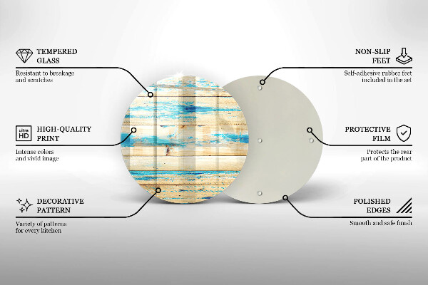 Glas Ceranfeldabdeckung Retro-Holzbretter