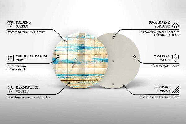 Glas Ceranfeldabdeckung Retro-Holzbretter