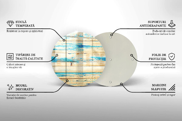 Glas Ceranfeldabdeckung Retro-Holzbretter