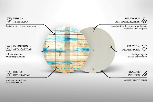 Glas Ceranfeldabdeckung Retro-Holzbretter