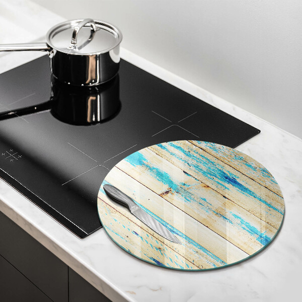 Glas Ceranfeldabdeckung Retro-Holzbretter