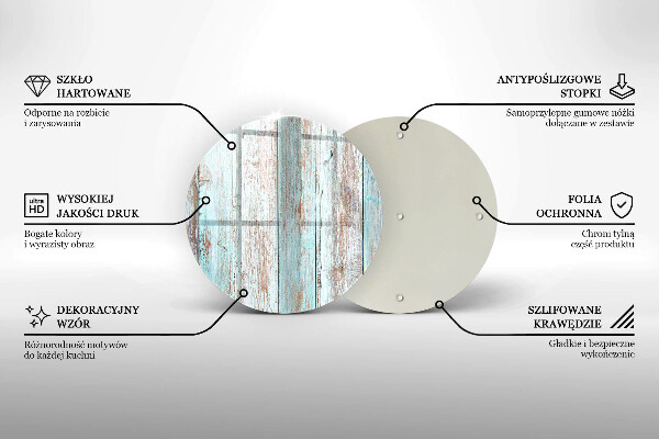 Glas Ceranfeldabdeckung Alte Vintage-Bretter