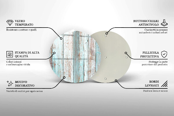 Glas Ceranfeldabdeckung Alte Vintage-Bretter