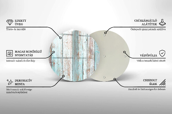Glas Ceranfeldabdeckung Alte Vintage-Bretter