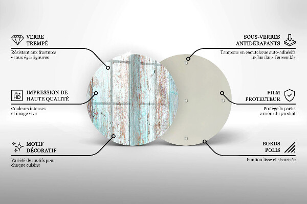 Glas Ceranfeldabdeckung Alte Vintage-Bretter