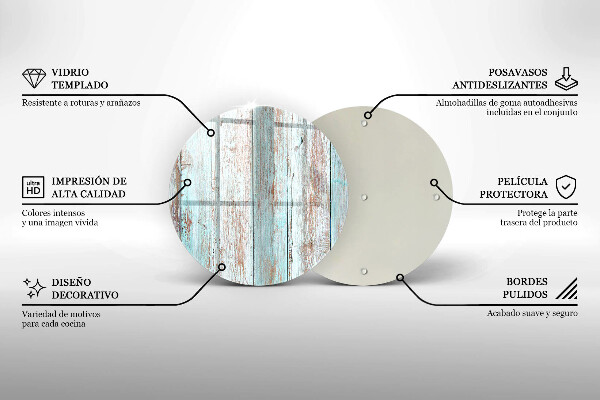 Glas Ceranfeldabdeckung Alte Vintage-Bretter