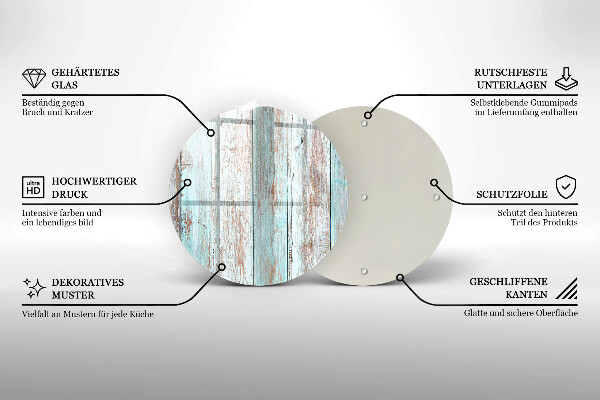 Glas Ceranfeldabdeckung Alte Vintage-Bretter