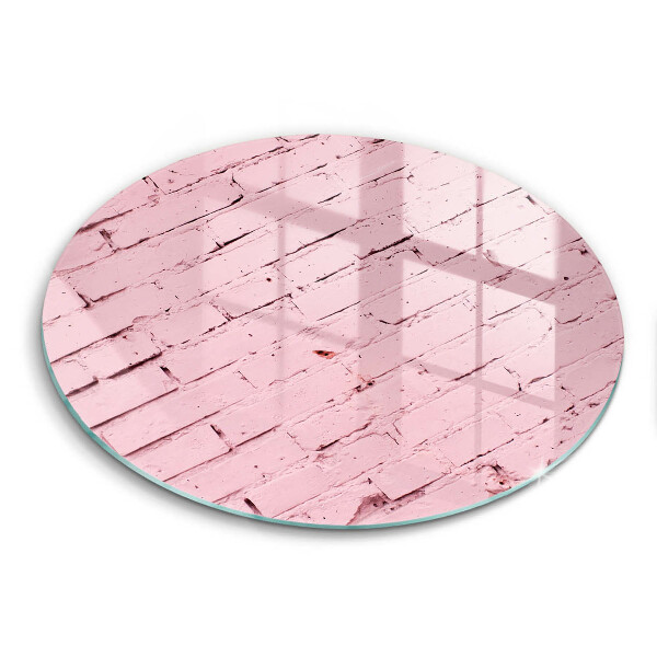 Glas Ceranfeldabdeckung Pastellfarbene Ziegelwand