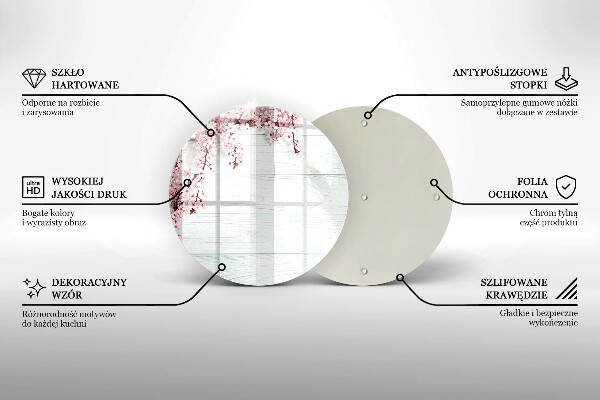 Glas Ceranfeldabdeckung Blumen auf den Brettern