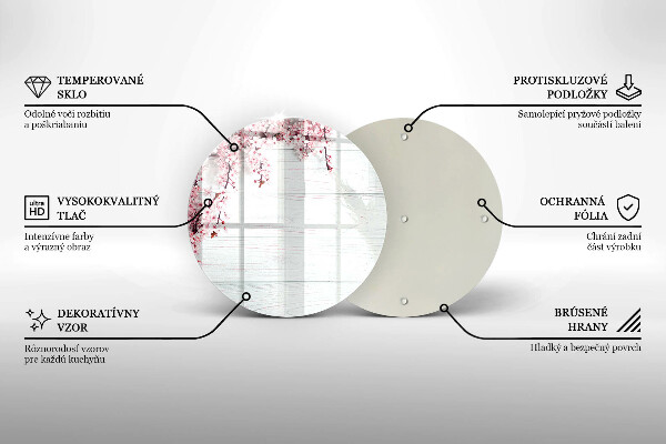 Glas Ceranfeldabdeckung Blumen auf den Brettern