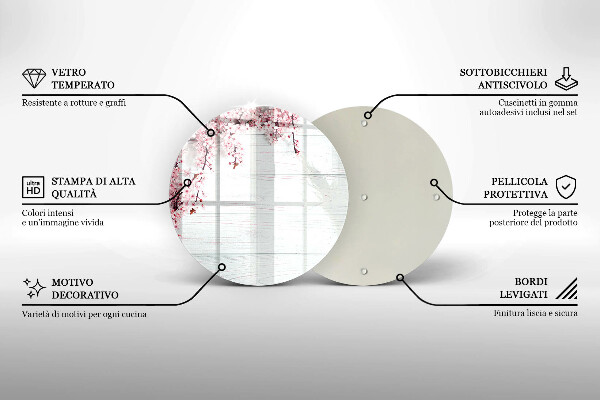 Glas Ceranfeldabdeckung Blumen auf den Brettern