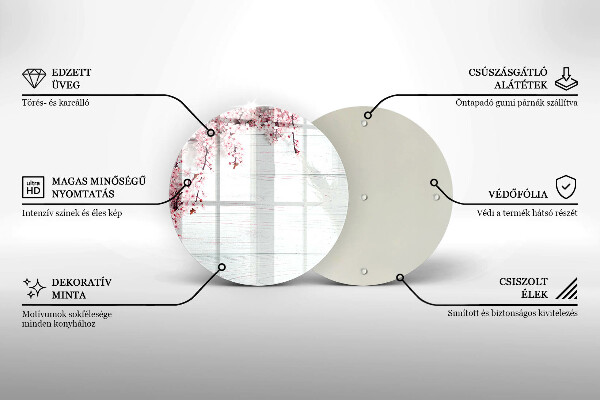Glas Ceranfeldabdeckung Blumen auf den Brettern