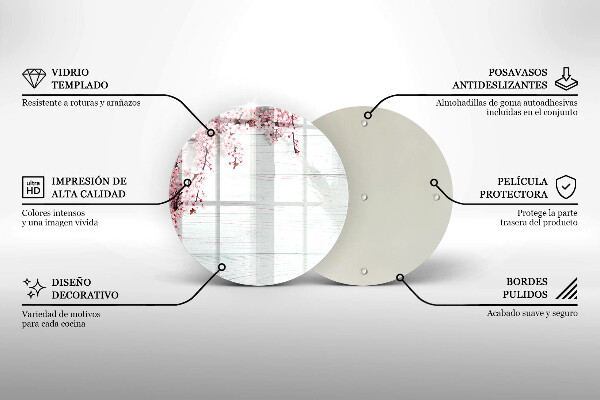 Glas Ceranfeldabdeckung Blumen auf den Brettern