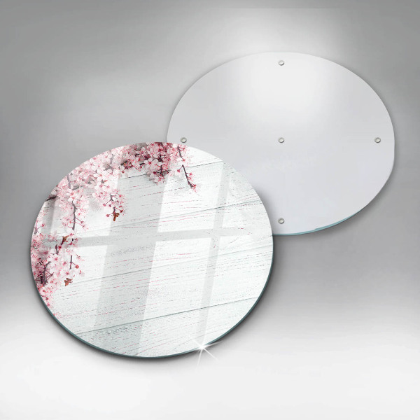 Glas Ceranfeldabdeckung Blumen auf den Brettern