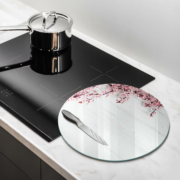 Glas Ceranfeldabdeckung Blumen auf den Brettern