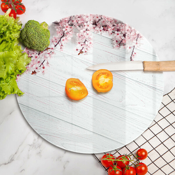 Glas Ceranfeldabdeckung Blumen auf den Brettern
