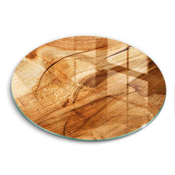 Glas Ceranfeldabdeckung Holzbrettstruktur