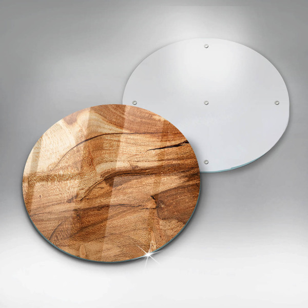 Glas Ceranfeldabdeckung Holzbrettstruktur