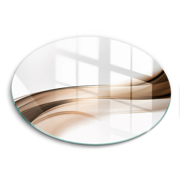 Glas Ceranfeldabdeckung Abstrakte braune Linien