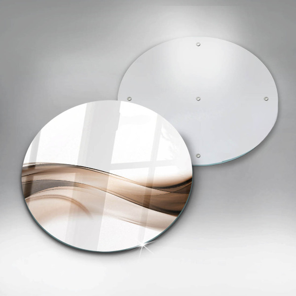 Glas Ceranfeldabdeckung Abstrakte braune Linien