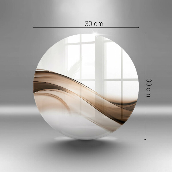 Glas Ceranfeldabdeckung Abstrakte braune Linien