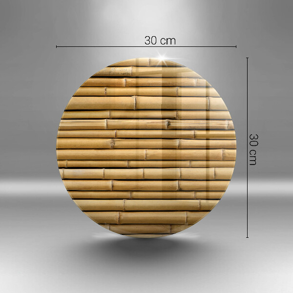 Glas Herdabdeckplatte Natur-Boho-Bambus