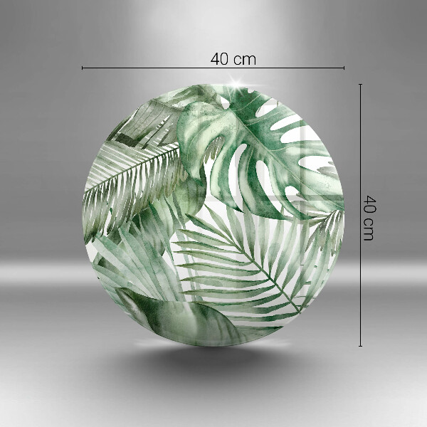 Glas Herdabdeckplatte Bemalte Blätter