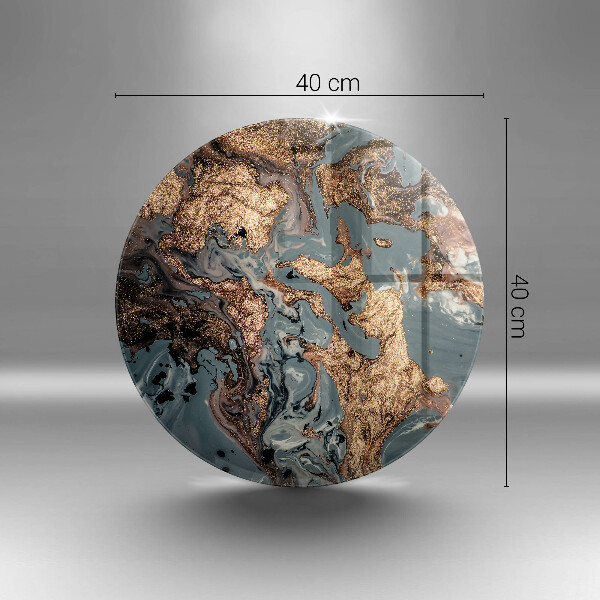 Glas Herdabdeckplatte Dekostein mit Gold