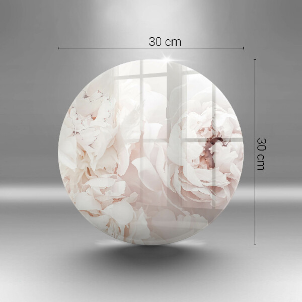 Glas Ceranfeldabdeckung Spritzschutz Pastellfarbene Pfingstrosen