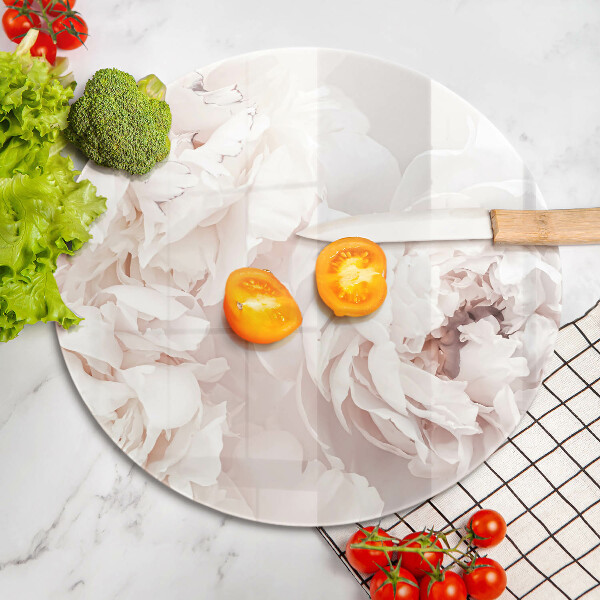 Glas Ceranfeldabdeckung Spritzschutz Pastellfarbene Pfingstrosen