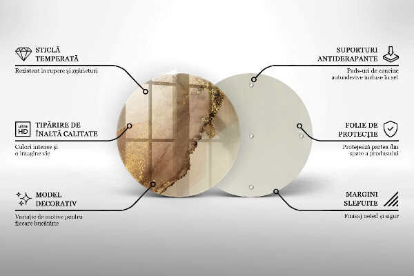 Glas Ceranfeldabdeckung Spritzschutz Goldabstraktion