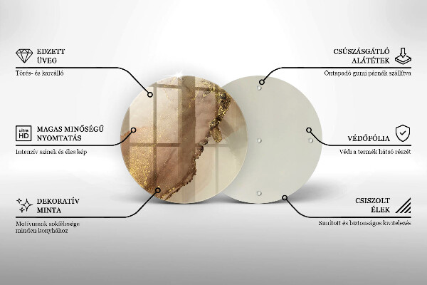 Glas Ceranfeldabdeckung Spritzschutz Goldabstraktion