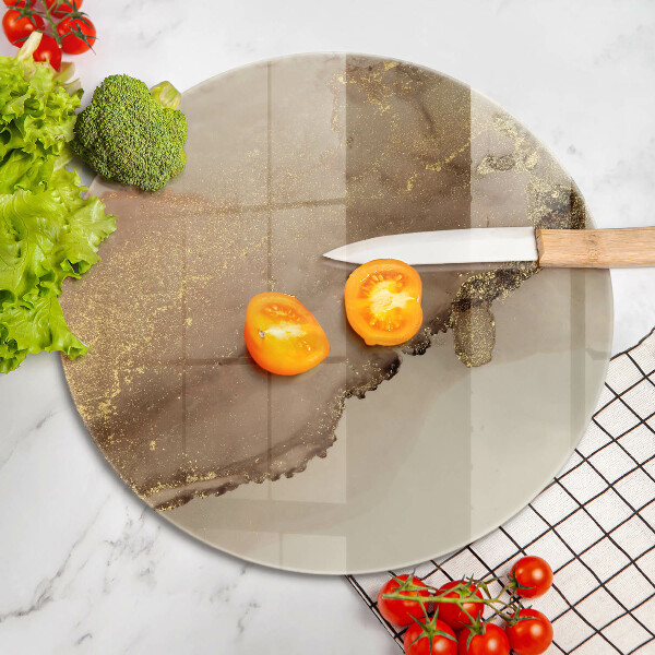 Glas Ceranfeldabdeckung Spritzschutz Goldabstraktion