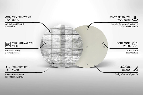 Glas Ceranfeldabdeckung Alte Holzbretter