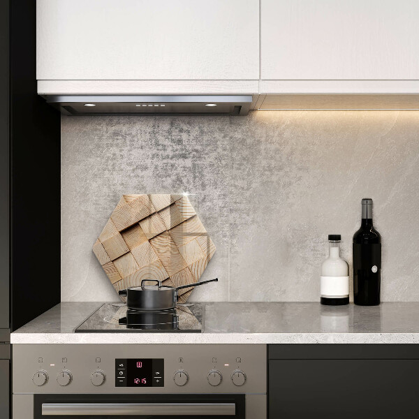 Glas Ceranfeldabdeckung Holzquadrate