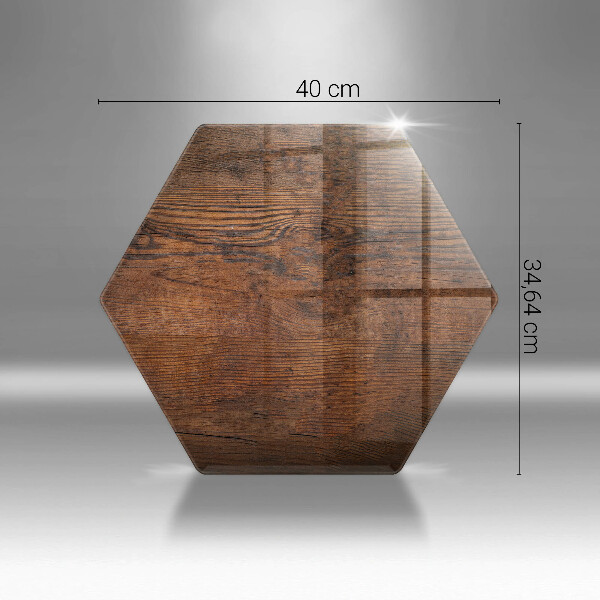Glas Ceranfeldabdeckung Dunkles Holzbrett