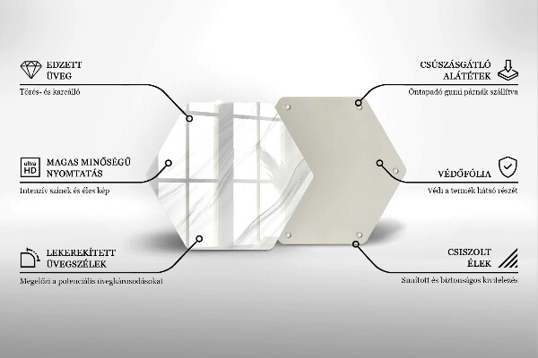 Glas Ceranfeldabdeckung Zarter Marmor