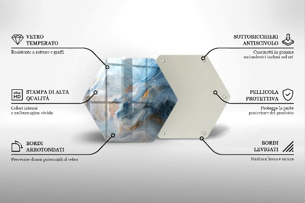 Glas Ceranfeldabdeckung Marmorstruktur