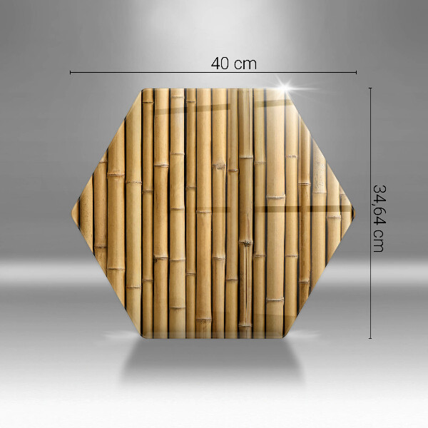 Glas Herdabdeckplatte Natur-Boho-Bambus