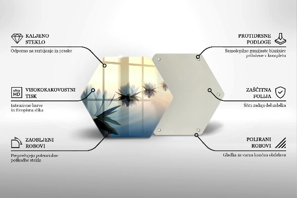 Glas Herdabdeckplatte Lilienblüten auf dem Wasser