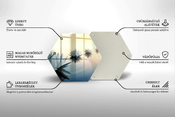 Glas Herdabdeckplatte Lilienblüten auf dem Wasser